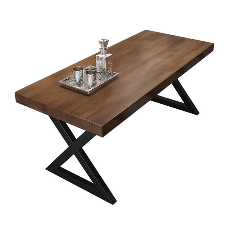 Industrial Rectangle Wood Dining Table 1/5/7 Pieces Dining Set for Cafe