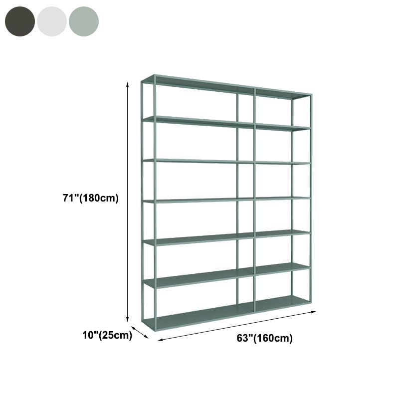 Open Back Modern Style Bookcase Metal Bookshelf for Home Office