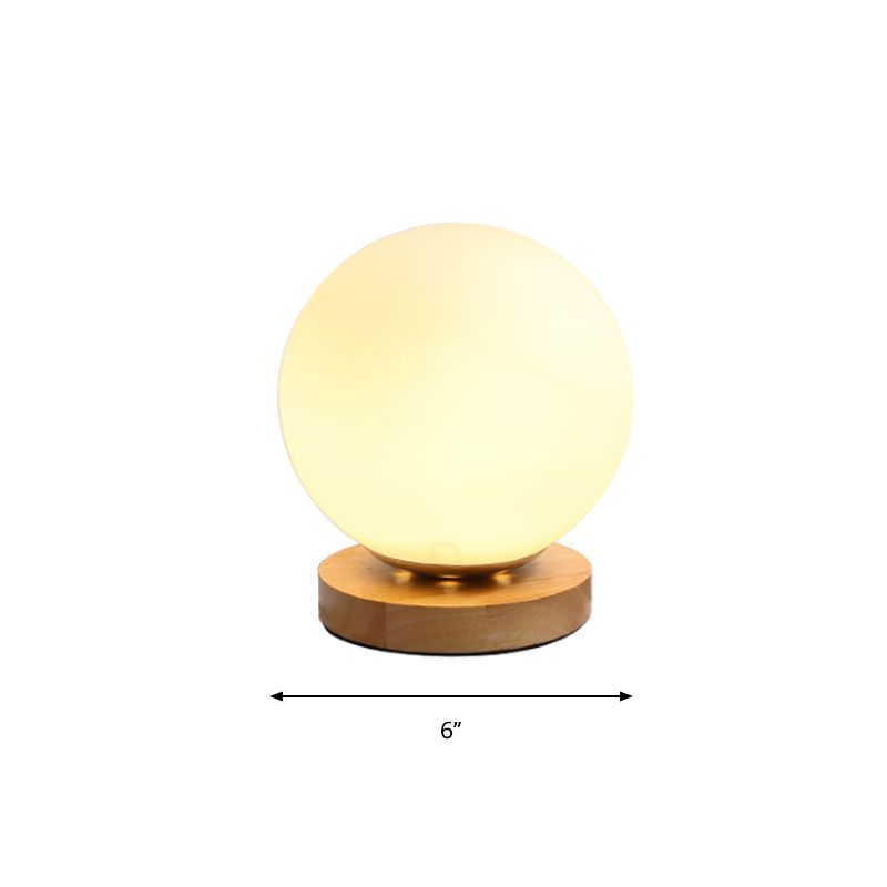Bulb globo/cilindro/lettura quadrata di lettura di lettura luce moderna in legno di vetro bianco illuminazione
