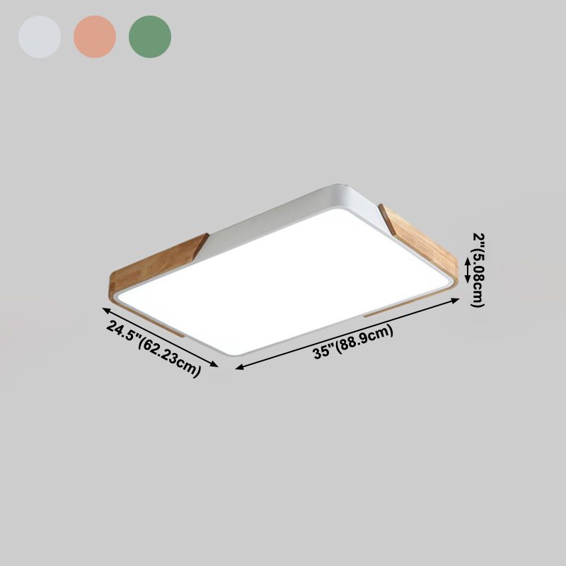 Plafonnier LED moderne et créatif en fer, montage encastré géométrique pour salle à manger