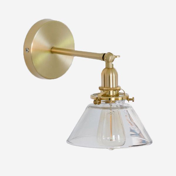 Flare Shade Wall Lighting Industrial Style Metal 1 Light Wall Mounted Light Fixture