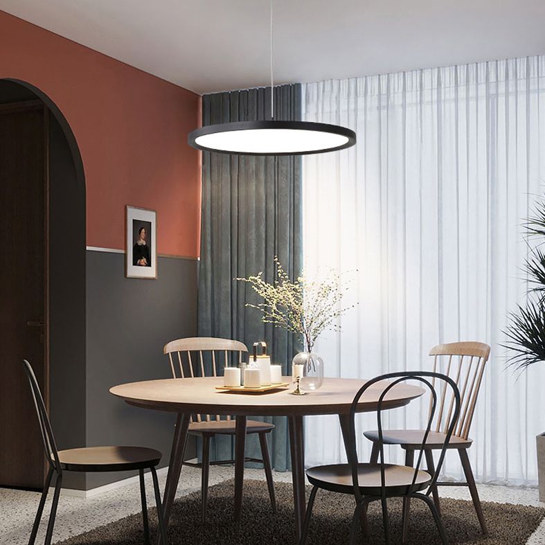 Contemporary Simple Style One Light LED Pendant Lighting for Study Room