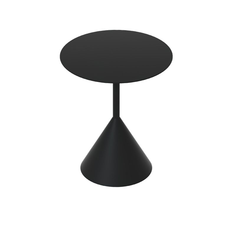 Mid-Century Modern Black/White Cocktail Table Round Coffee Table