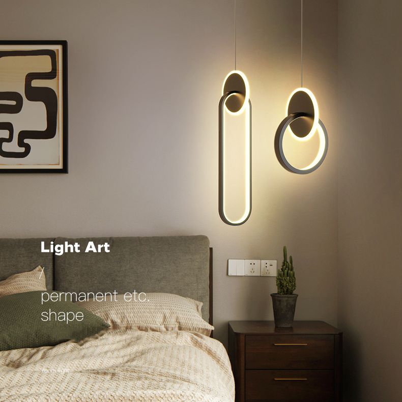 Minimalism LED Hanging Ceiling Light Metal 1-Light Ceiling Pendant Light