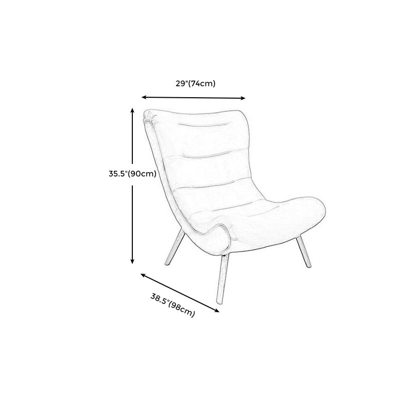 Upholstered Armless Accent Chair Living Room Sleeper Sofa Chair in 40"L x 32"W x 29.5"H