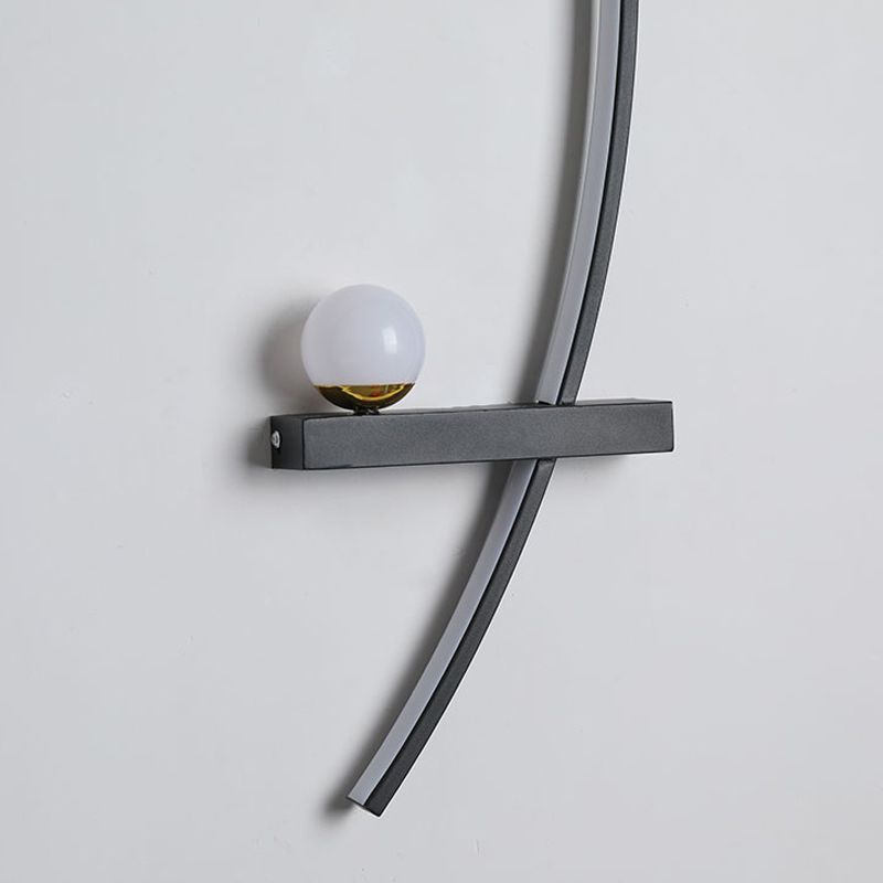 Metal Linear Shape Wall Light Modern Style 2-Lights Wall Mount Light Fixture