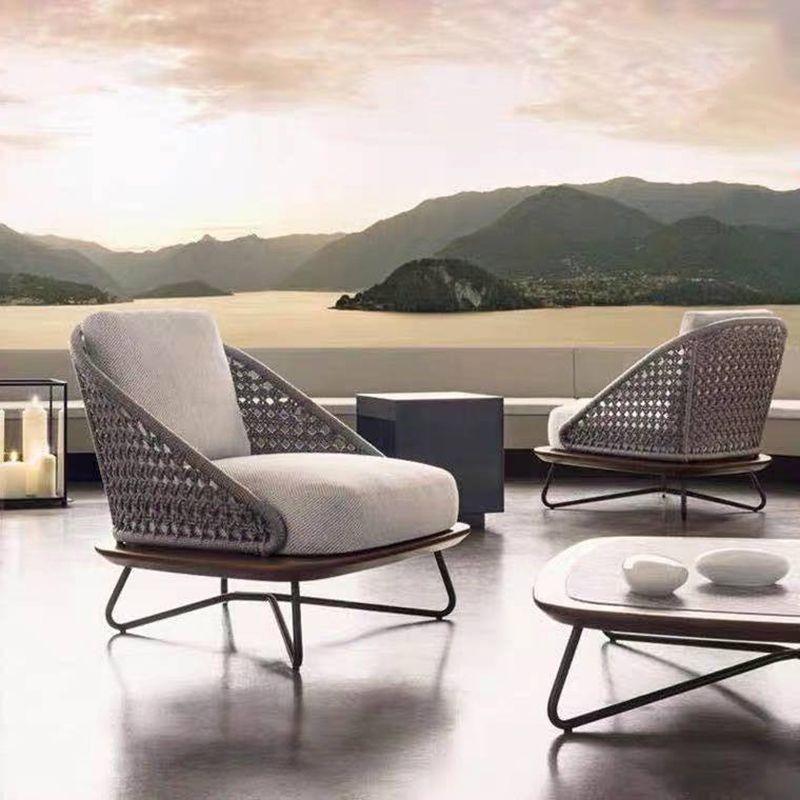 Tropical Outdoor Patio Sofa Water Resistant Outdoor Patio Sofa with Cushions