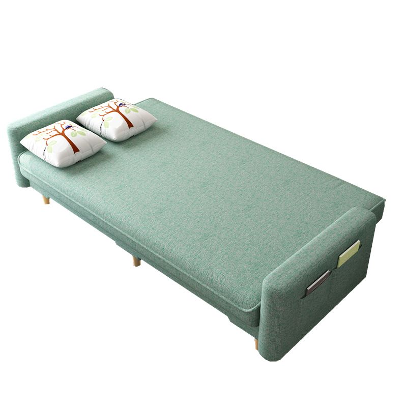 Living Room Contemporary Sleeper Square Arm 3-seater Linen Sofa