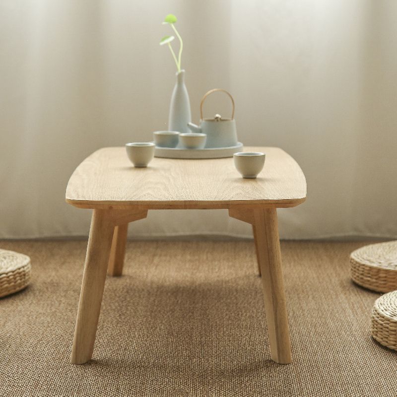 11"H Contemporary Coffee Table Solid Wood Coffee Cocktail Table