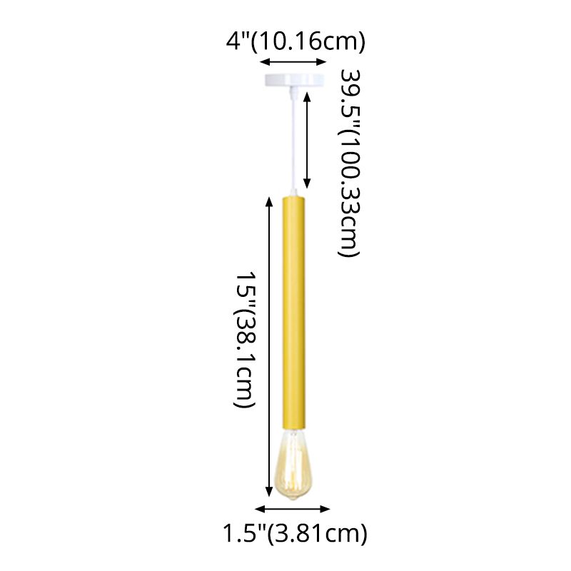 Lámpara de mini lámpara colgante de 15 "altura Simplicidad de tiras largas de 1 luces de 1 luces de iluminación
