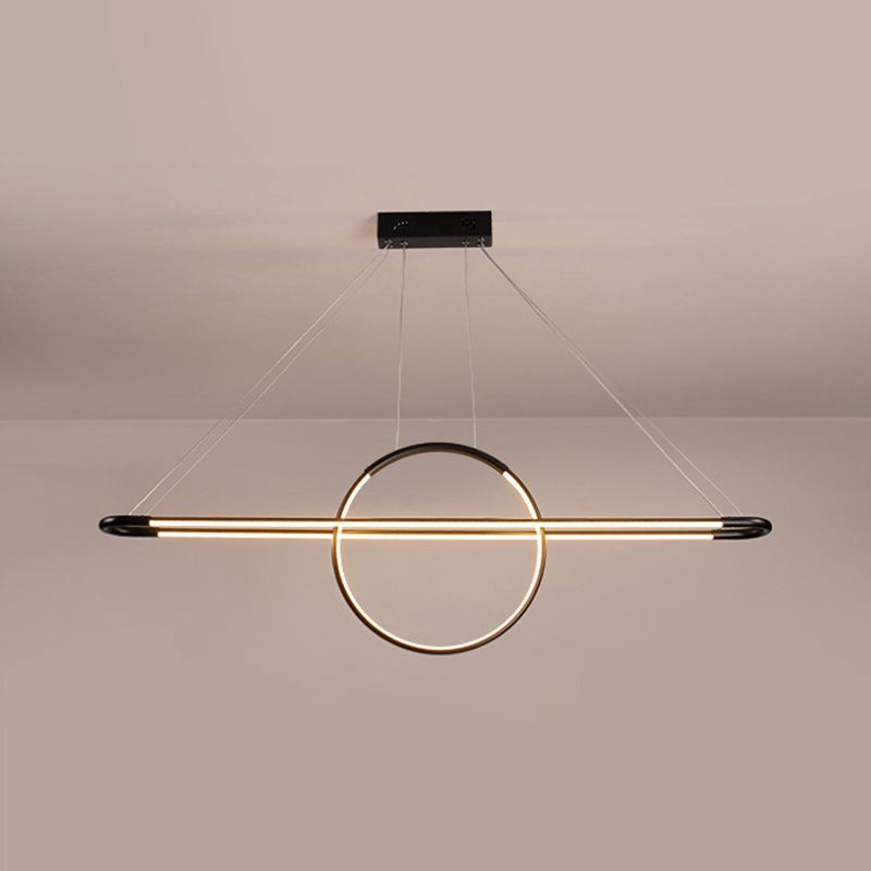 Geometric Island Light Modern Kitchen Island Lighting Metal 2 Light Island Ceiling Light