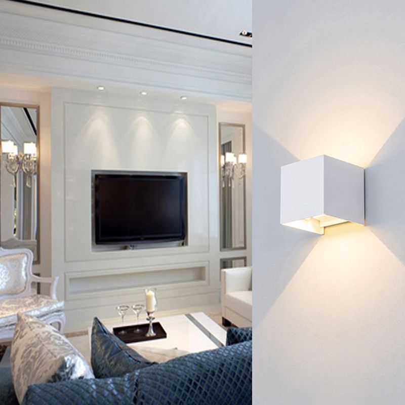 Metal Geometric Wall Light Sconces Minimalism 1 Light Wall Mounted Lamp