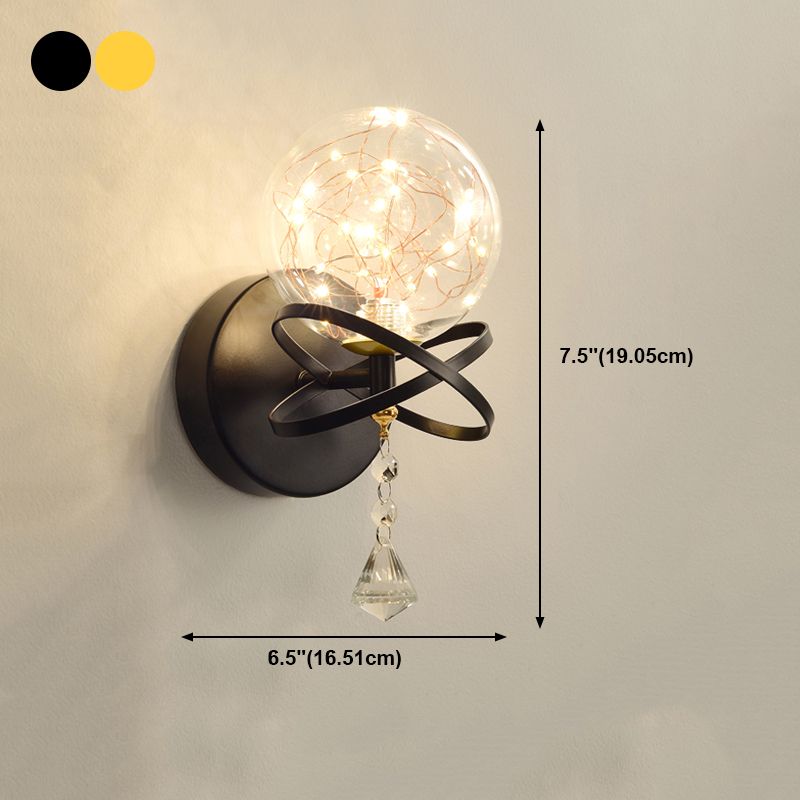 Nordic Modern Wall Mount Light Simple Glass Shade Wall Sconce Lamp Fixture for Living Room