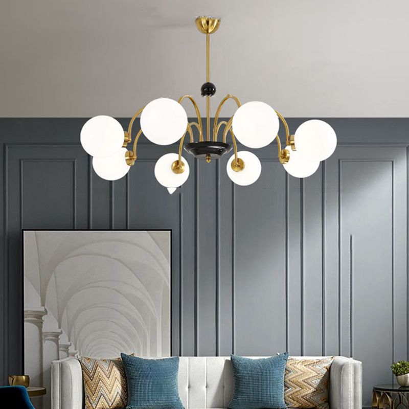 Lustre en lustre sphérique simplicité de style lustre en verre