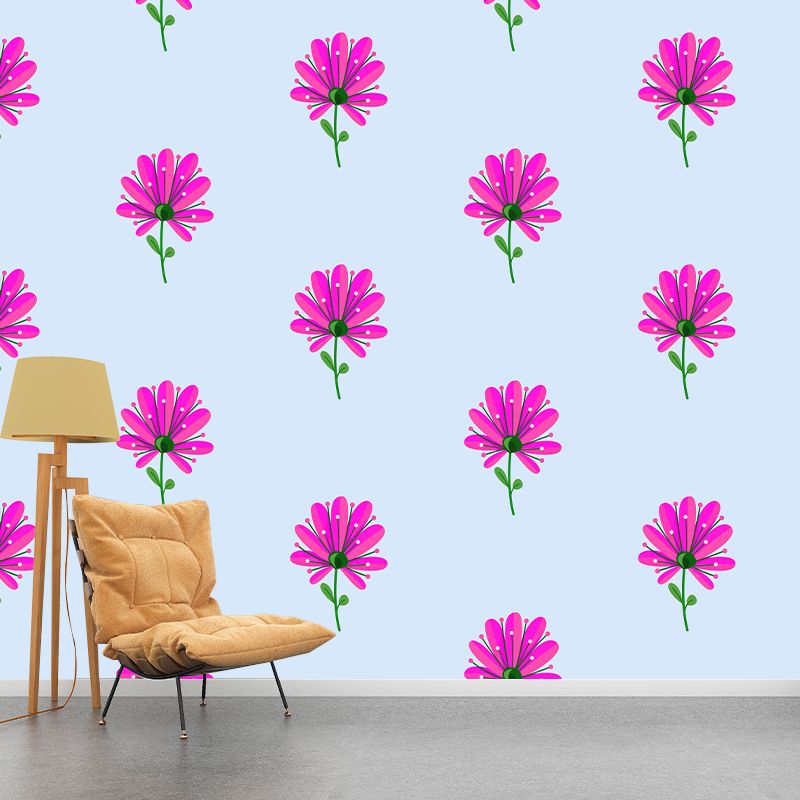 Illustration Plant Mural Stain Resistant Living Room Wall Mural