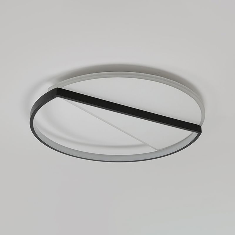 Acrylic Geometric LED Ceiling Fixture in Modern Minimalist Style Lacquered Iron Indoor Flush Mount