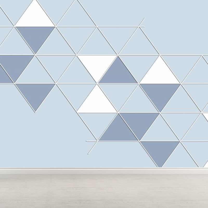 Geometric Triangle Wall Paper Mural Modern Non-Woven Cloth Wall Covering for Living Room