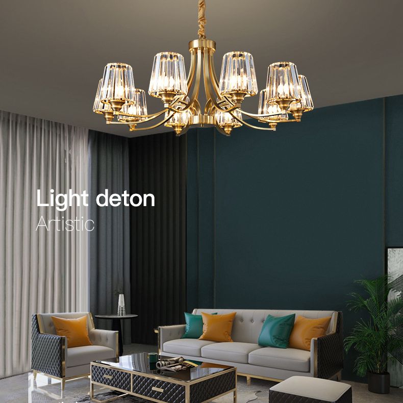 Postmodern Starburst Chandelier Pendant Light Glass Hanging Light Fixtures for Living Room