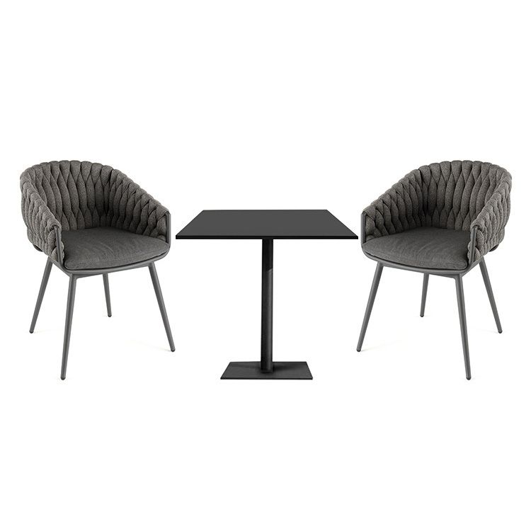 Modern Dining Table Set with Metal Base 1/7 Pieces Dining Table Set for Outdoor