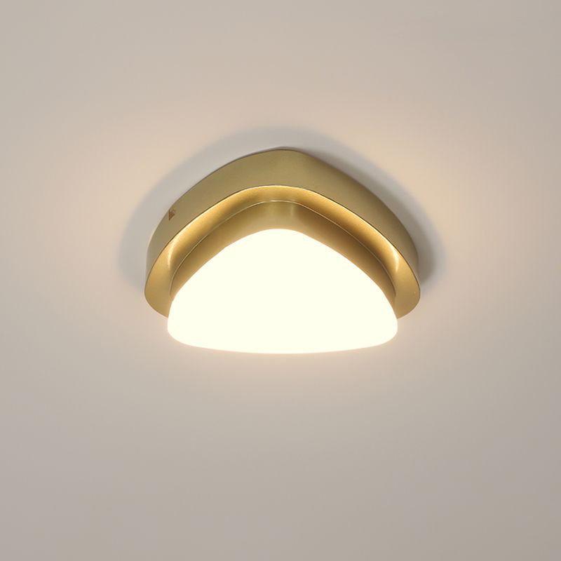 Lámpara empotrada triangular/redonda/cuadrada Lámpara de techo empotrada LED metálica para pasillo Simplicity en dorado