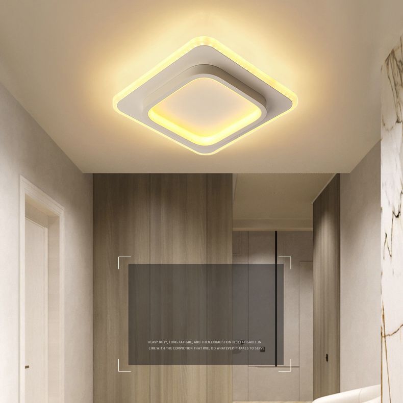 Lámpara de techo de montaje empotrado de estilo nórdico, iluminación LED de montaje empotrado con forma geométrica para dormitorio