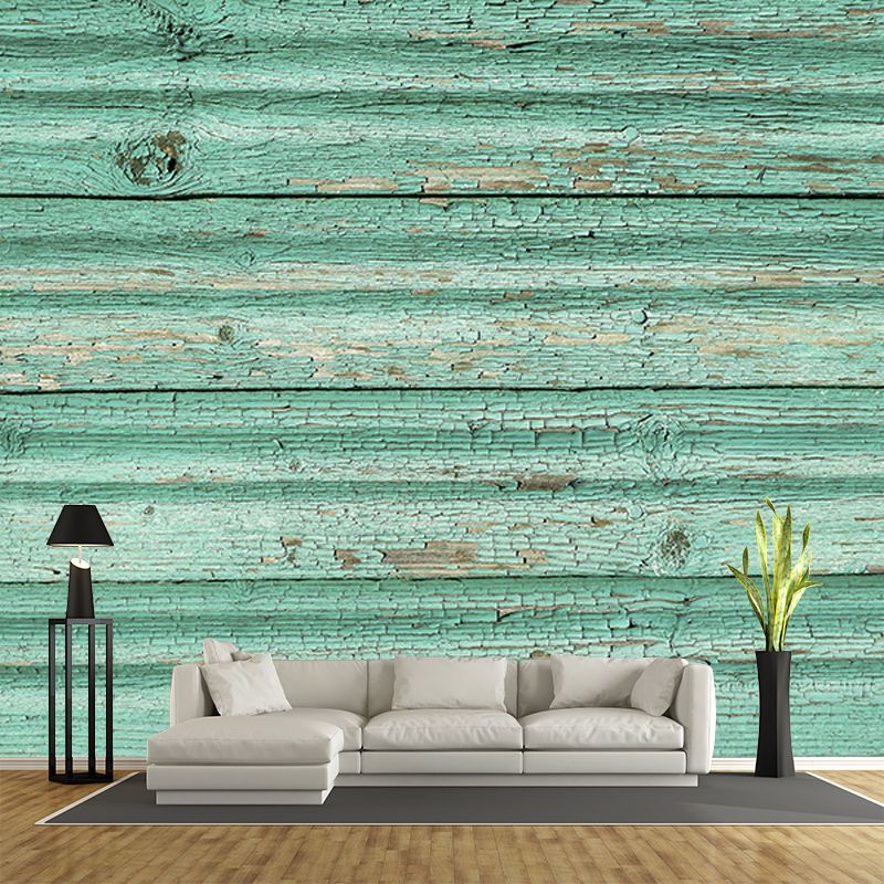 Industrial Wood Grain Mural Wallpaper Moisture Resistant Wall Decor for Home