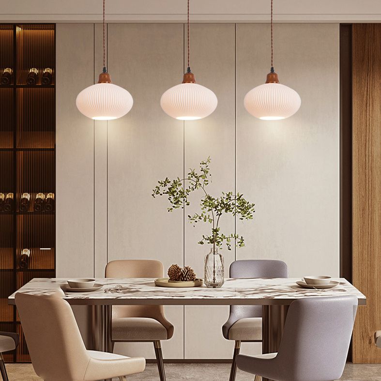 Modern Hanging Light Fixture Restaurant Suspension Lamp with Ceramic Shade