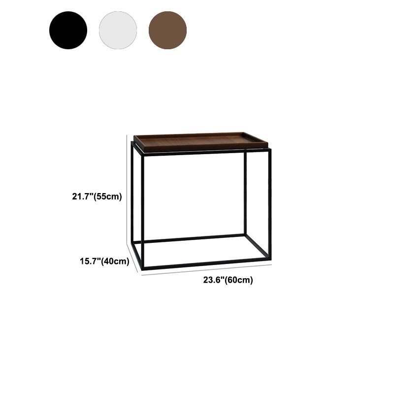 Modern Frame Wooden Coffee Table Rectangular Top Shape Folding Cocktail Table