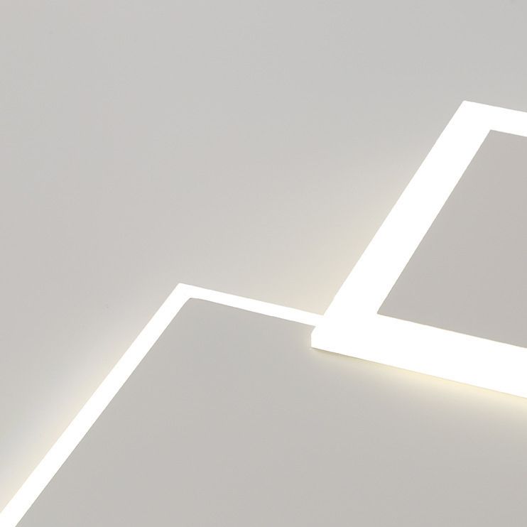 Modernism White Flush Mount Lighting Unique Ceiling Light with Acrylic