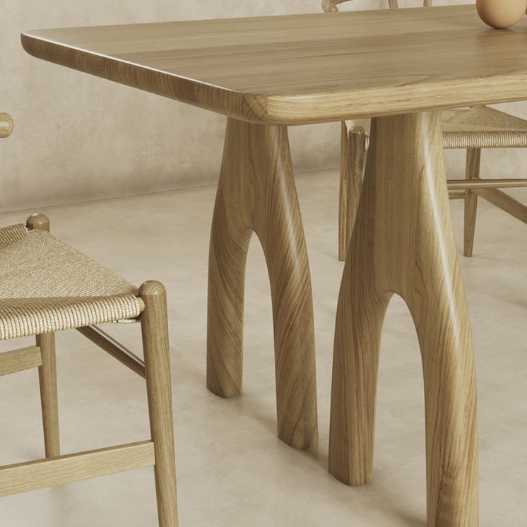 Modern 1/3/4/7 Solid Wood Dining Table Set with Wooden Chairs Dinette Set for Kitchen