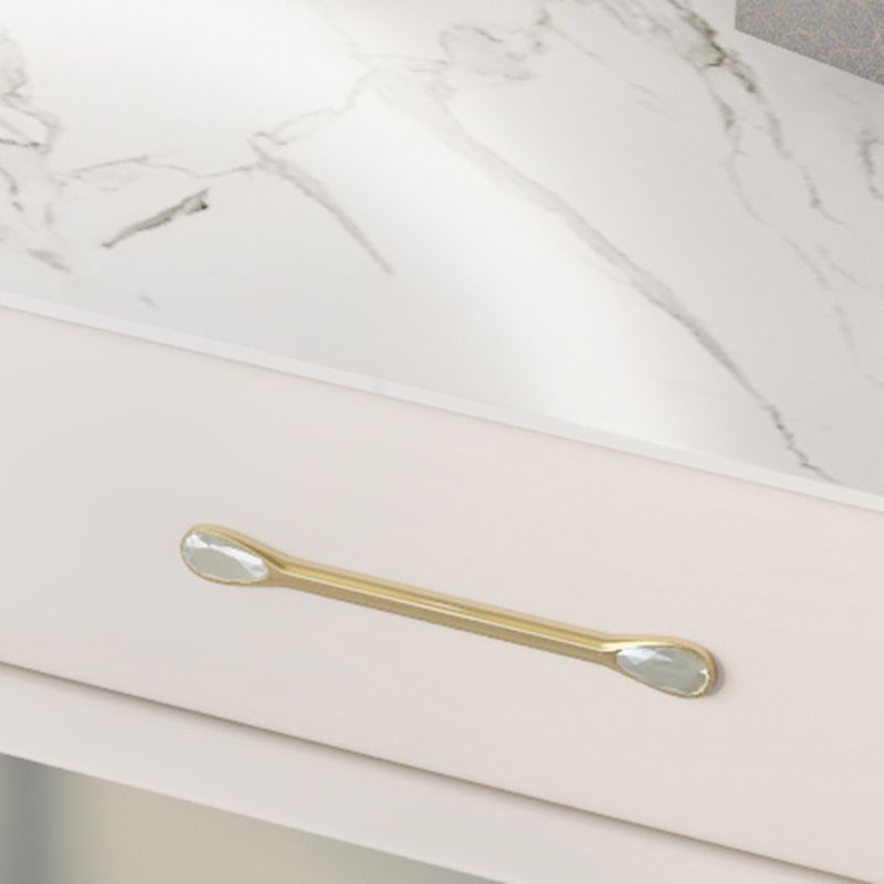 Contemporary Pine Makeup Vanity Desk 5-Drawers Vanity Makeup Table Set