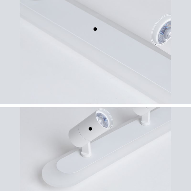 Witte lineaire LED-railverlichtingsarmaturen Moderne aluminium plafondlamp met 2 spots