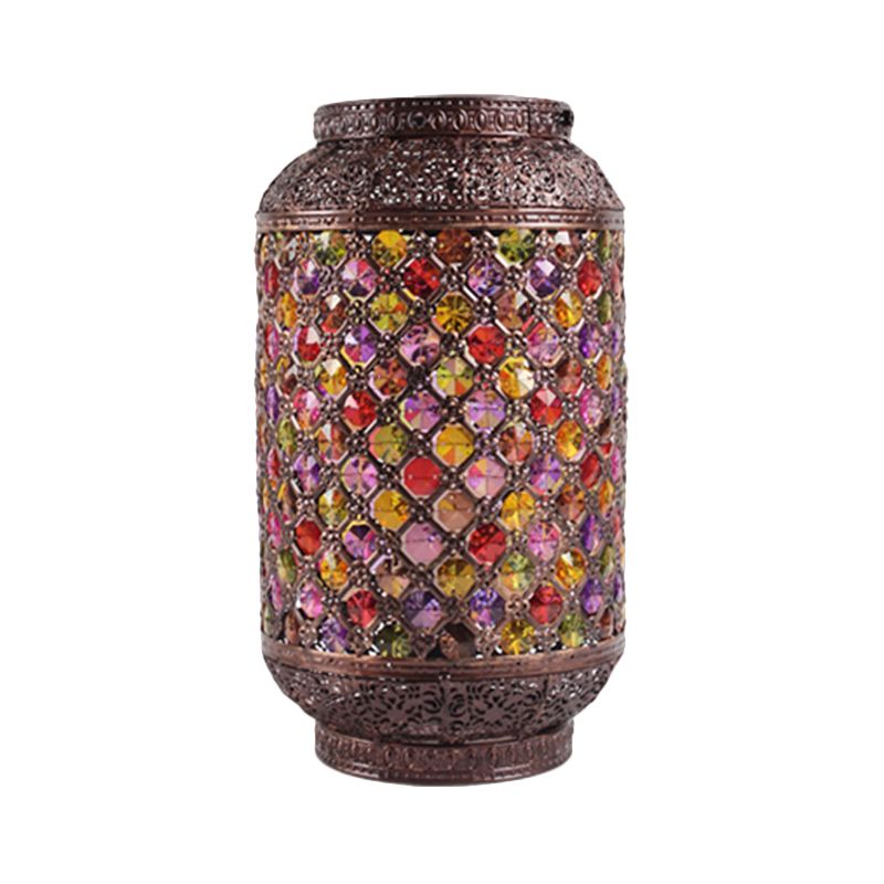 1 lampe de table de nuit à lanterne légère