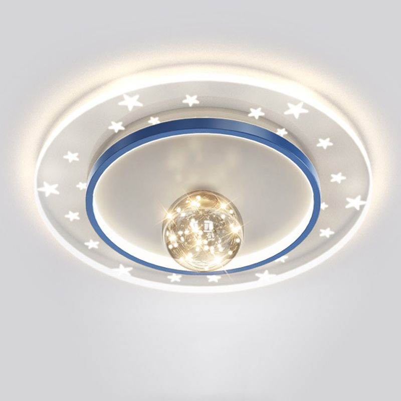 Moderno globo de descarga de luz de metal 3-Punto de fijación de techo de montaje a ras de luz