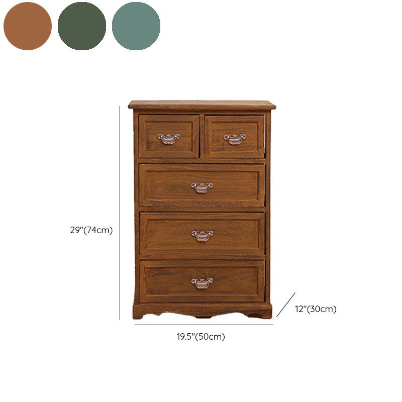 Nautical Bedroom 12" Wide Storage Chest Wooden Vertical Chest with Drawers