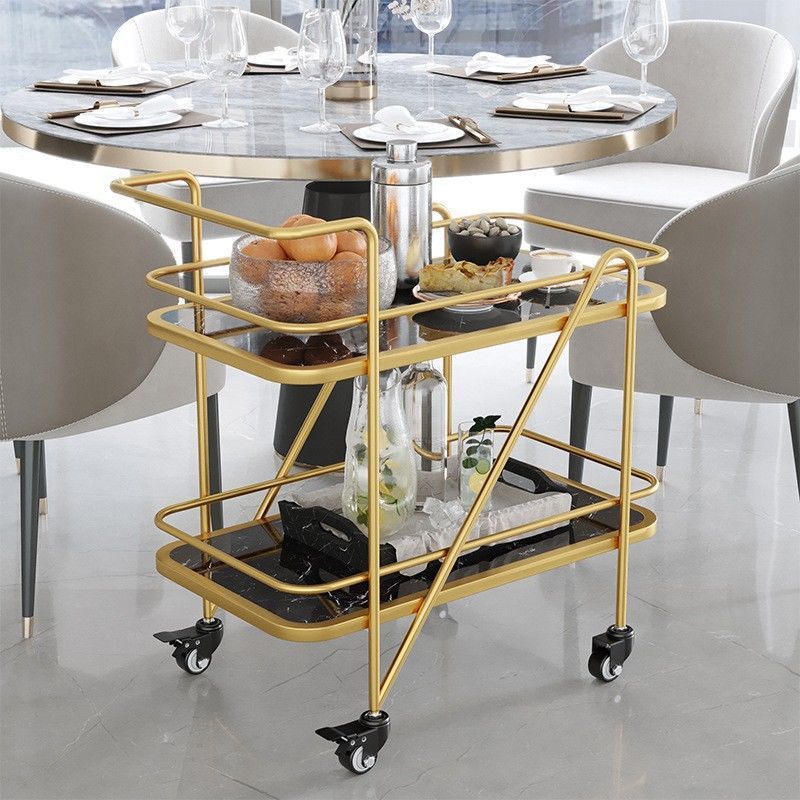 29.92" High Contemporary Prep Table Rolling Metal Prep Table for Kitchen