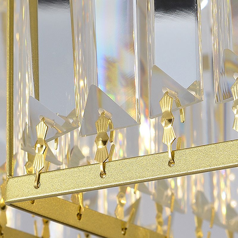 Nordic Style Hanging Lamp Crystal Island Light Fixture for Living Room