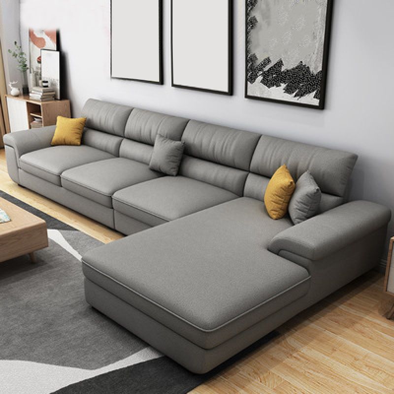 Moderne omkeerbare chaise sectionals met kussens wijd uitlopende arm sectionals voor woonkamer