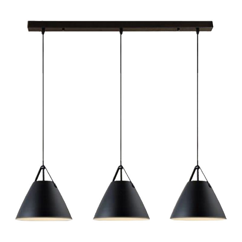 Metal Cone Hanging Lamp Contemporary Ceiling Light for Bedroom