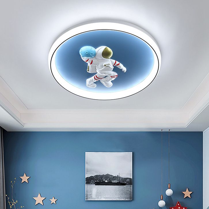 Nordic LED Ceiling Lamp Macaron Flush Mount Light Fixture for Kids' Room