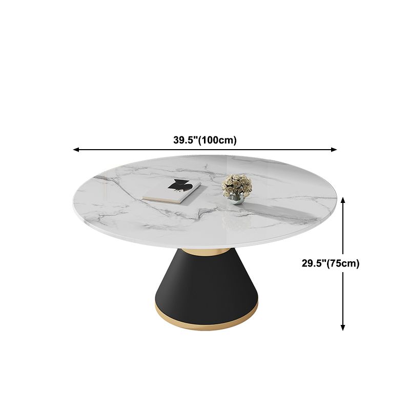Black and White Dining Table Traditional Luxury Stone and Metal Dining Room Collection