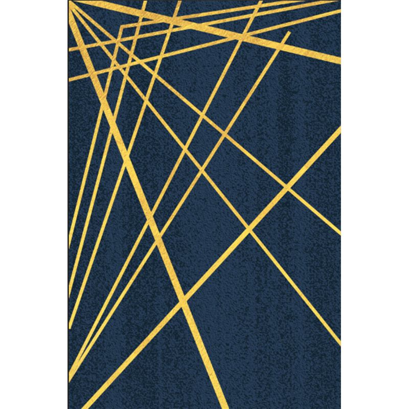 Fancy Modern Area Rug Geometric Pattern Polyester Area Carpet Stain Resistant Rug for Home Decor