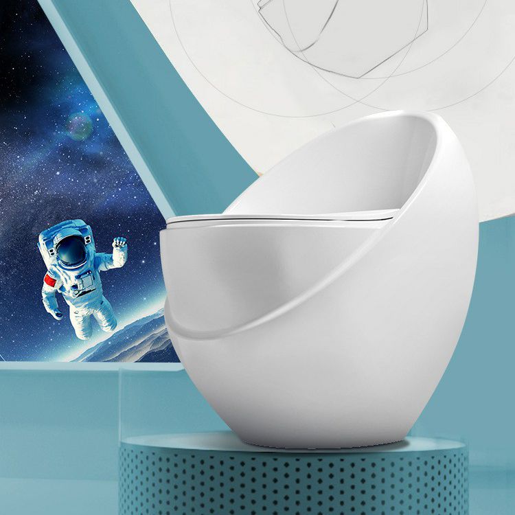 Modern Skirted Toilet Floor Mounted One Piece Flush Toilet with Toilet Seat