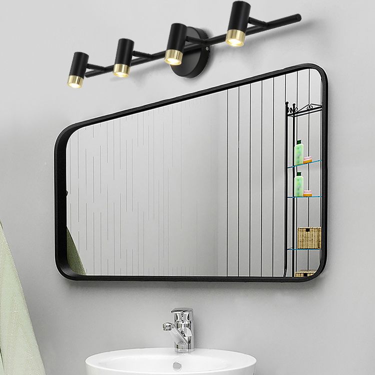 Moderno semplice stile in stile ferro da vaghere a forma di cilindro a forma di vanità per bagno doccia