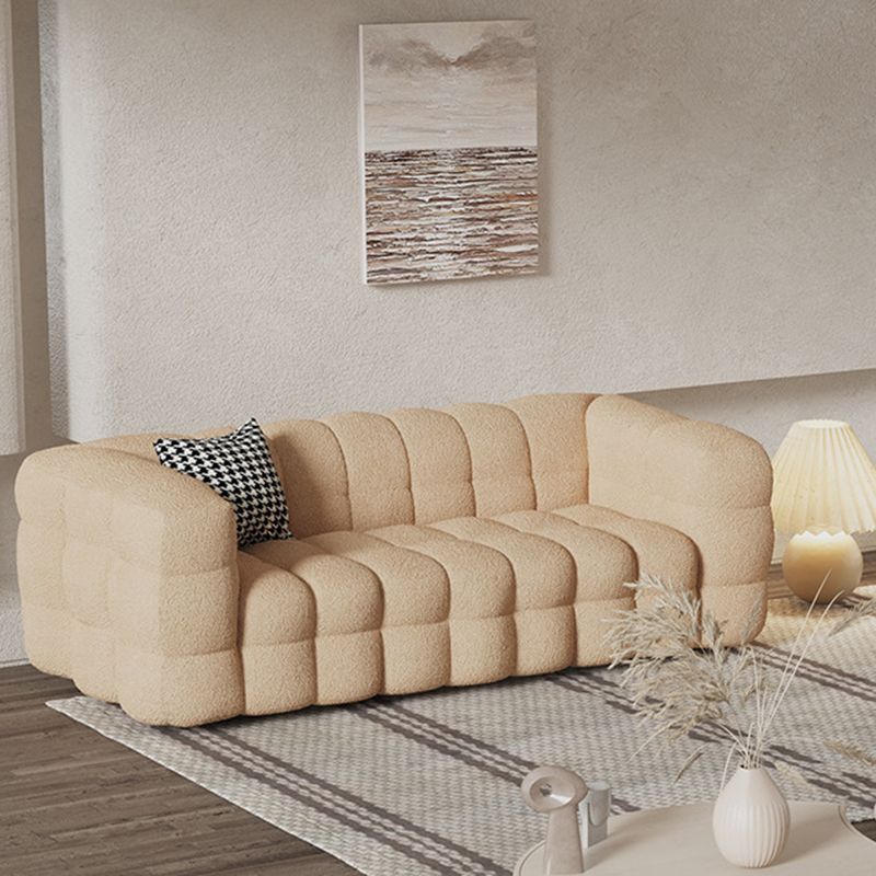 Modern 29.5" Height Tuxedo Arm Biscuit Back Sofa For Living Room