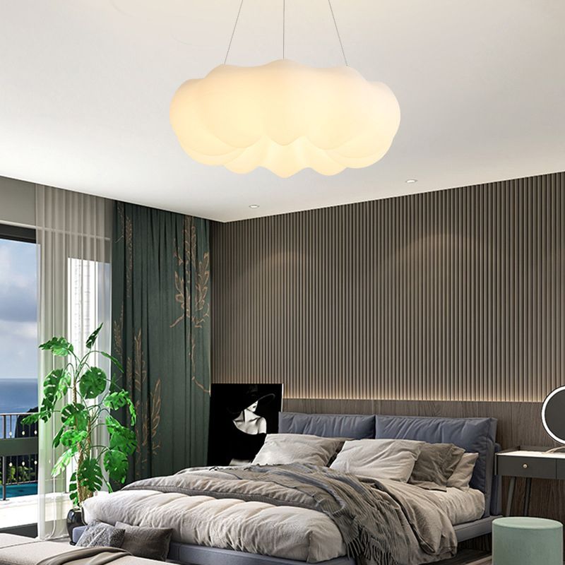 White Cloud Pendant Light LED Acrylic Ceiling Suspension Lamp for Bedroom