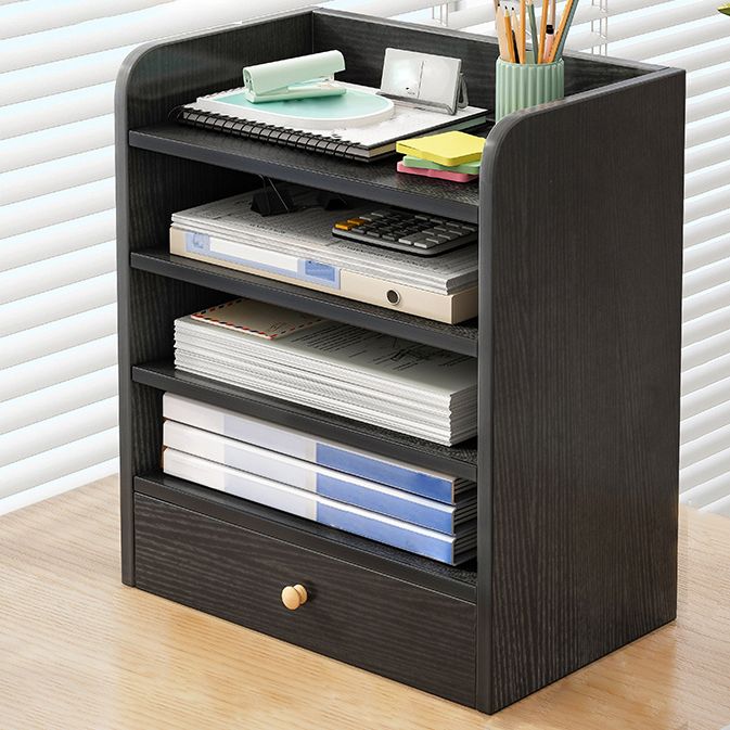 Contemporary Bookcase Closed Back Shelf Bookcase for Study Room