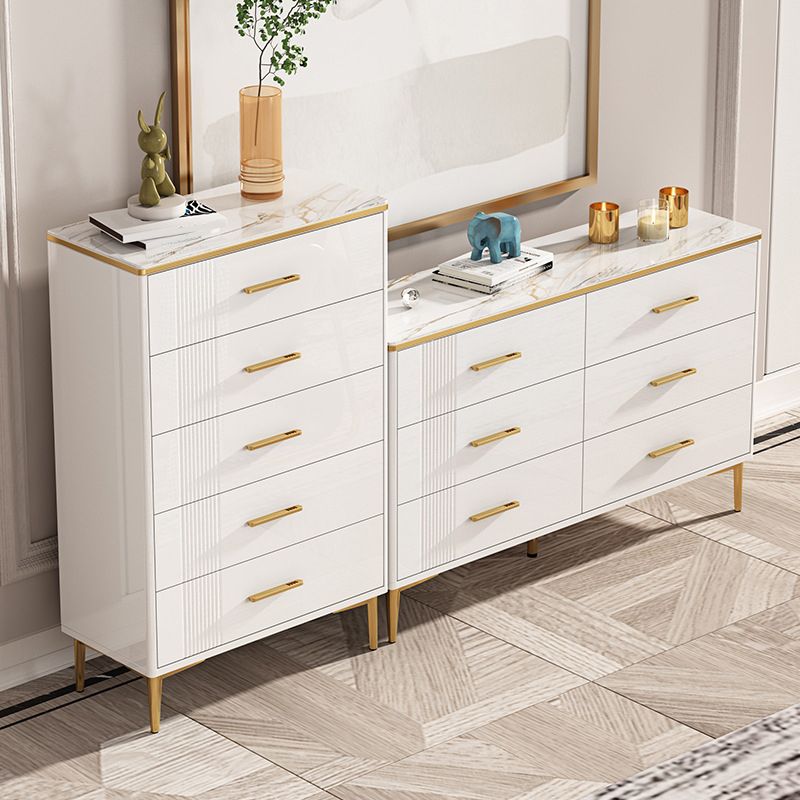 Contemporary Glam Storage Storage Chest White Storage Chest Dresser