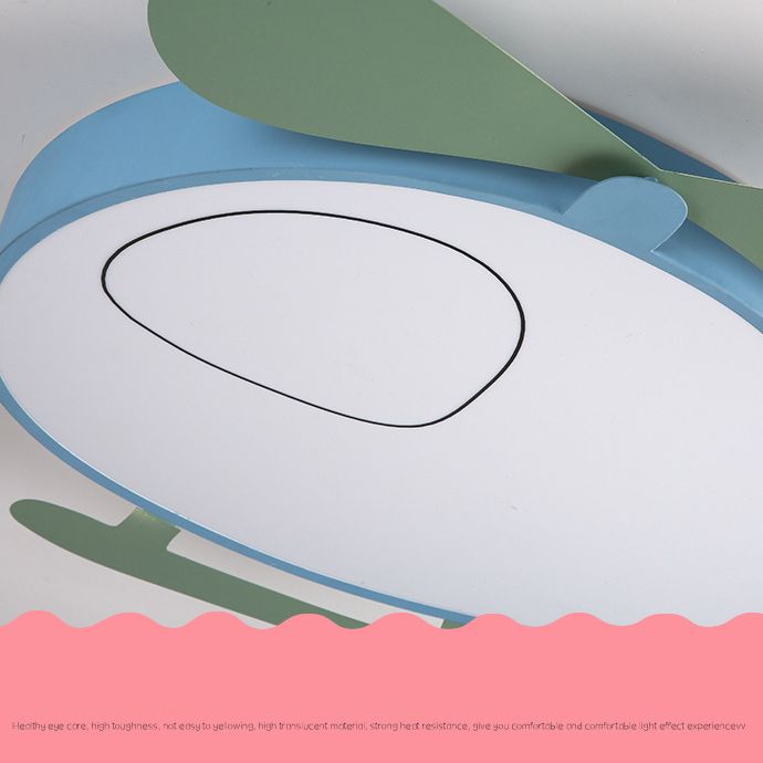 Cartoon vliegtuigvormige plafondlamp metalen babykamer LED-inbouwlamp met acryl diffuser