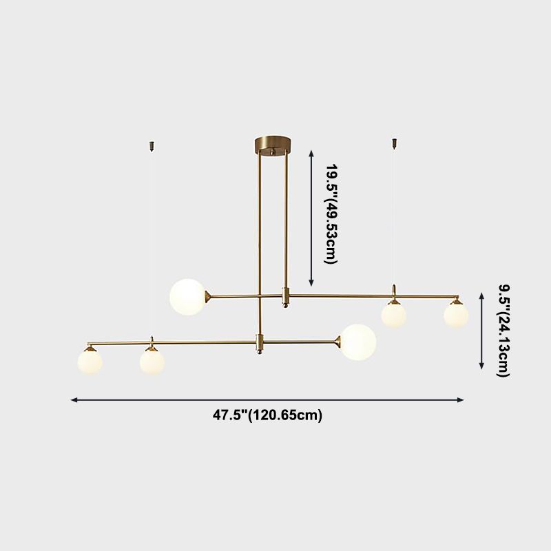 Modern Simple Dining Chandelier Light Round Shade Ceiling Hanging Light for Dining Room